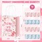 16 Pcs Mother's Day Gift Bags - 6.3" x 8.3" Pink & Light Blue Heart Paper Bags - Small Bulk Treat Bags with Handles for Mother's Day Favors and Gifts